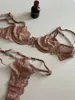 Beha's sets dun een sexy kant groot formaat dame ondergoed set met stalen ringbeha verzamel zijkant borst dames porno lingerie bralette underpants