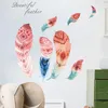 Wall Stickers Colour Feather Self-adhesive For Can Be Decorated Diy Living Room Gateway Corridor