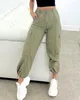Frauenhose 2024 Spring Fashion Pocket Design High Taille Casual Plain Daily Long Manted Cargo Y2K Streetwear