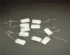 1000pcs white paper Tags with Elastic String Hang Tags label for Jewelry2511710