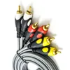 3RCA till 3 RCA-hane till manlig ljudkabelguldpläterad AV-kabel 3x RCA Plug-videokabel för DVD VCD TV-set-top-lådförstärkare