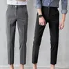 Herrenanzüge Business Hosen Casual Reißverschlüsse gerade Muster Männer Pants Hose Feste Farben naheliegendes männliches Kleidungsstück