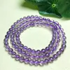 Brin 6 mm Amethyst triple cercle Bracelet guérison mode reiki cristal fengsui bijoux d'anniversaire 1pcs