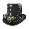 Berets vintage dorosły mężczyzna Kobiety steampunk płaski hat metalowy dekoracje sprzętu cosplay