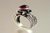 Sirène Ruby Ring European et American Creative Women plaqué 925 Retro Thai Jewelry Whole4812267