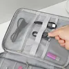 Kosmetische Taschen wasserdichte USB -Datenleitungsbeutel Tragbarer Ladegerüste Organizer Travel Make -up 3 Schicht Digitaler Kopfhörer