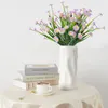 Dekorative Blumen 8pc 13,78 Zoll Simuliertes Kunststoff Sechs Farb Daisy Bouquet Frühlings- und Sommer -Esstisch Vase Dekorationen grüne Pflanzen