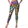 Frauen Leggings einzigartiger Tigerdruck sexy Wildtierfell Fitness Running Yogahosen hohe Taille Sport Legging atmungsaktiven benutzerdefinierten Leggins