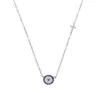 turkisk disco charm CZ Cross Dainty Chain Girl Women Evil Jewelry 925 Sterling Silver Lucky Eye Necklace29667989643