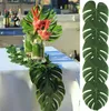 Decorative Flowers 12pcs Palm Leaves Jungle Party Decorations For Hawaiian Themed Supplies Baby Shower Wedding Birthday