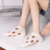 Frauen Socken 5 Paar Frauen lustige Frühlings- und Herbst -Obst -Avocado -Zitronen -Erdbeer -Banane Harajuku Casual Boat