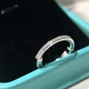 U-shaped buckle designer ring with diamond ring for women Lock Gold Color Silver Rose Gold Ring Couple engagement ring 5-8 size designer jewelry 11 options