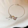 Pulseira y2k rosa cristal zircão coração bowknot star pingente pingente para mulheres menina garota simples coreana estética jóias de jóias de aniversário presentes