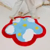 Carpets nordices tufting ciel étoile salon room tapis doux fleur de fleur de forme enfant play pad ani-glip tapis kawaii maison décor rangé 90x90cm