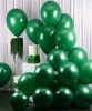 Party Decoration 85pcs Set 5 Inch Green Latex Birthday Balloons 32.8ft Gold Aluminium Foil Streamers Balloon Hanging Swirls
