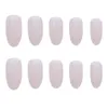 24PCSSet lange ronde kop heldere massieve kleurpers op acryl nail art nep nagels afgewerkt dragen manicure herbruikbaar false 240423