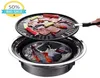 BBQ Charcoal Grill draagbaar huishouden Koreaanse ronde carbon barbecue camping fornuis voor outdoorindoor en picnic 2107242469745