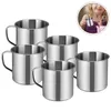 Tasses 5 pcs de bureau tasse de café tasses à eau portable savent tasse avec couvercle