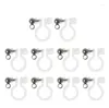 Backs Earrings 10Pcs Invisible Clip On Earring Converter Allergy-Free Resin Non Pierced