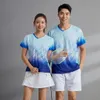 Table Tennis Jersey Hommes Femmes Sport à manches courtes Sport 3D Print Badminton Couple Ping Pong Shirt Designs d'été 240430