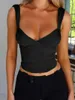 Tank da donna Donne Y2K Cami a strati camisole sexy a V Neck Sleeveless Tro canotte senza spalline Summer Fashion Fashion Slim Crop Streetwear