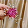 Brooches Fashionable High-end Light Luxury Austrian Crystal Floral Brooch Atmospheric Gold-plated Women's Pin Jewelry