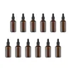 Speicherflaschen 12pcs 30 ml Glas Tropper Flasche ätherische Öl nachfüllbar Unterpackung Brown