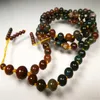 Anhänger 8mm Blutsteine ​​Indien Achat 108 Perlen Edelstein Mala Halskette Gebet Energie Segen Glücksreligiöser Chakra Buddhismus Heilung