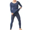 Men's Thermal Underwear Men Seamless Elastic Thermals Inner Wear Constant Temperature Ultra-thin Suit Top Pants SER88