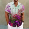 Мужские повседневные рубашки 2024 Летняя рубашка гавайская пуговица с короткими рукавами с коротким рукавом винтаж -манжеты на открытом воздухе дизайнер моделей