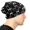 Berretti cappelli in cofano per cani levrieri uomini sottili di cappello da donna nel cappello da donna in berretti di design a tappeti caldi della primavera dell'autunno nero