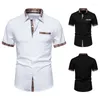 Men's Casual Shirts Leisure Short Sleeved Office And Home Multi-purpose T-shirt Plaid Collar Button Up Shirt