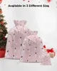 Рождественские украшения розовый зимний снеговик снежинок держатели подарочных держателей шнурок.