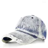 Ball Caps 2024 Fashion Denim Wash Do Old Vintage Baseball Cap Lady Hiphop Snapback Hat Men Big Size Sun 55-62cm