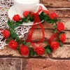 Dekorative Blumen Schaum Rosenblume Kronen Hochzeit Braut Girlandkranz Künstliche Haarbänder Kopfschmuck für Frauen Mädchen Party Dekoration