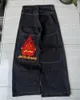 Y2K JNCO Jeans tribaux Broidered Hip Hop Broidered Broidered Balle