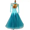 Stage Wear High Neck Diamond Diamond Modern Dance Dress Ballroom Swing Waltz