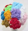 15 cm Kopf Multicolor Mulberry Satin Blumenstraußwire Stamm Scrapbooking Künstliche Rosenblumen144pcslot5848176