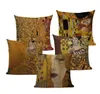 Retro Abstract Throw Pillow Cases Gustav Klimt Empress Cushion Covers Oil Paintings Cushions Decorative Sofa Pillows Case Kissen2281877