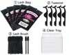 Faux cils entiers PinkwhiteBlack Eyelash Packaging Sac avec cilhood autocollant plateaux de cils pinceau Twezers Applicateur pour SE8637576