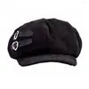 ベレー帽BlackBeret Cap Women GirlLoli Goth Punk Hat