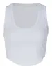 Женские танки Ribbed квадратная шея белая сексуальная тонкая стройная майку Y2K Top Lummer Women Goth Одежда