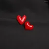 Broszki Kreatywny czerwony serc kształt dla miłośników pary prezent romantyczna miłość żywica mini dekoracyjne szpilki lapowe akcesoria ubrania