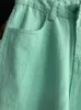 Jeans pour femmes yitimoky vert maman haute taille pour femmes y2k mode 2024 harem pantal