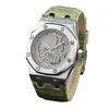 Bekijk horloges aaa hot verkopende klassieke zilveren lassa -wijzerplaat European Oak Quartz Pointer Calendar Watch