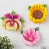 Estatuetas decorativas de alta qualidade de flor 3d flor decoração de parede quarto jantar nórdico caixa de armazenamento floral organizador de inverno