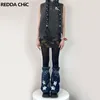 Women Socks Reddachic Glitter Star Denim Patchwork Vintage Knee Long Washed Blue Jeans Boots Cover Y2K Streetwearr