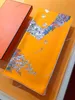 Robe Legere Silk Square Scarf H673904S Designer Animal Print Stoles Orange Vintage Sik Handkerchief Twill Cheval Horsehead Carriage Hijab