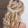 Headpieces Silver Bride Headdress Hair Comb Soft Clay Flower And Crystal Wedding Engagement Women Accessories Jewelry Wholesale HP337