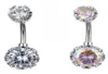 D1039 Zircon Belly Navel Ring Clear Colors0123456785310293